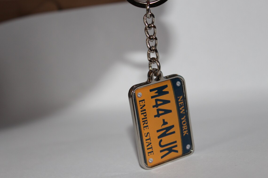 Custom Personalized Keychain New York License Plate Keyring Etsy