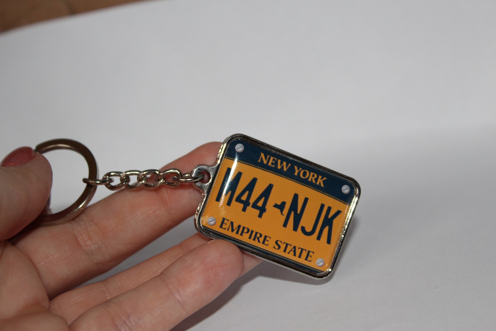 Custom Personalized Keychain New York License Plate Keyring Etsy