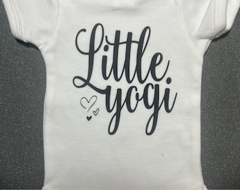 Little Yogi Baby Onesie | Yoga Inspired Infant Bodysuit | Cute Baby Shower Gift | Newborn to Toddler Sizes