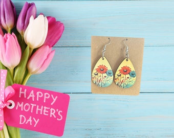 Perfect gift for mom! Mama earrings, drop style. Great boho style!