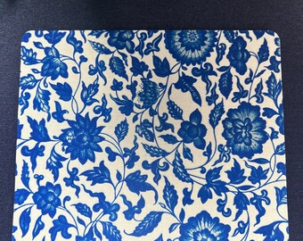 Beautiful Blue Floral Mouse pad
