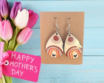Perfect gift for mom! Mama earrings, drop style. Great boho style!