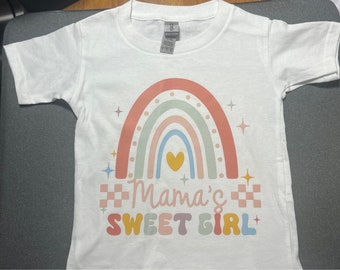 Camiseta Sweet Girl de mamá - Camiseta linda para niños pequeños - Ropa familiar personalizada - Adorable