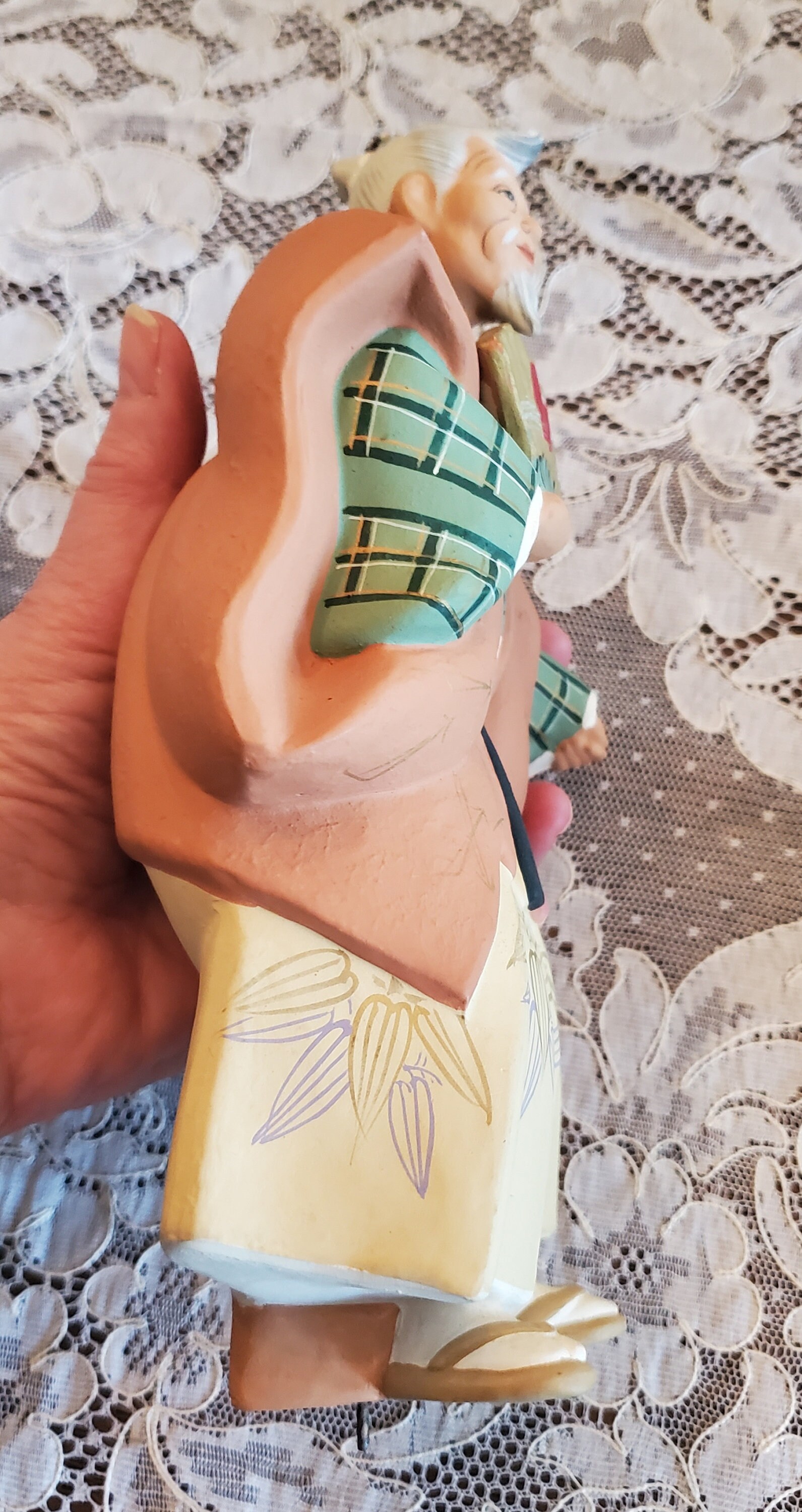 Vintage Pair of Japanese Hakata Urasaki Clay Figurines Man & Etsy