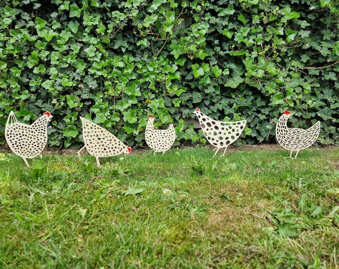 Decorative Garden Hens wooden