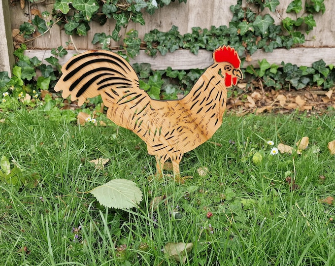 Wooden Garden Decorative Cockerel