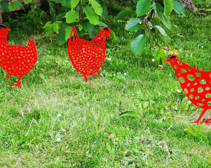 Decorative Garden Red Hens