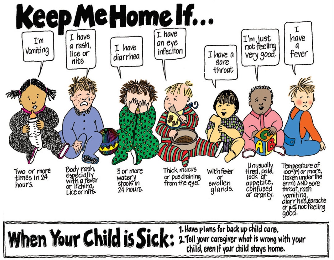 Daycare Sick Policy Handouts and Posters 25 High Definition, Different