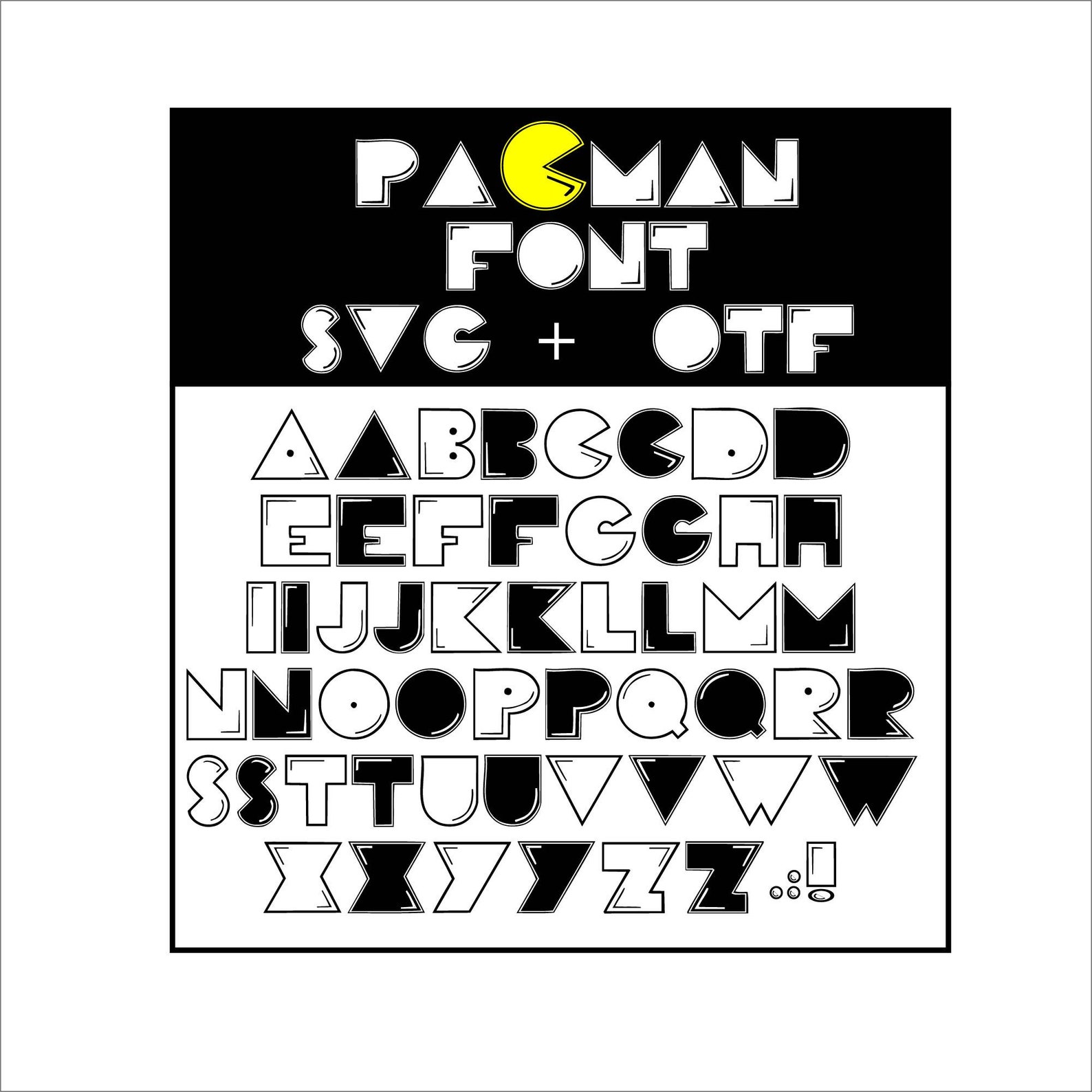 pac man font pac man font