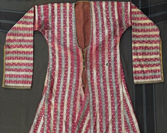 Antique Striped Kaftan: Handmade Ottoman Style Robe