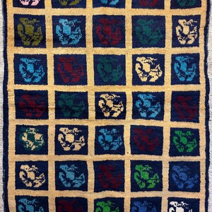Antique Tülü Rug: Collectible Turkish Wool Rug, Geometric Design image 20
