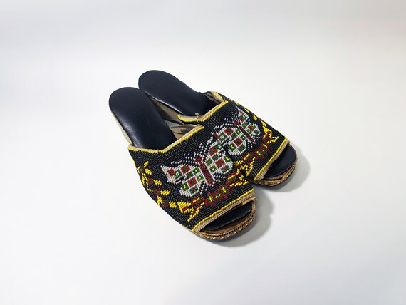 Handmade Beautiful Vintage Beaded Slippers