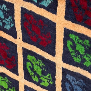 Antique Tülü Rug: Collectible Turkish Wool Rug, Geometric Design image 17