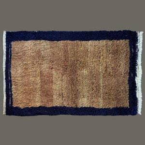 Vintage Konya Tulu Rug: Handmade Wool Shaggy Bohemian Rug