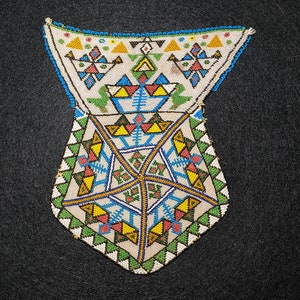 Antique Front Part of a Beaded Money Bag / Coin Pouch Front Part, Antique Beadwork Purse