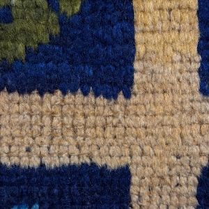 Antique Tülü Rug: Collectible Turkish Wool Rug, Geometric Design image 14