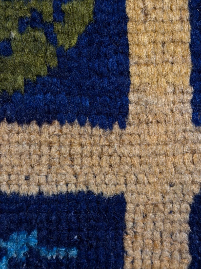 Antique Tülü Rug: Collectible Turkish Wool Rug, Geometric Design image 14