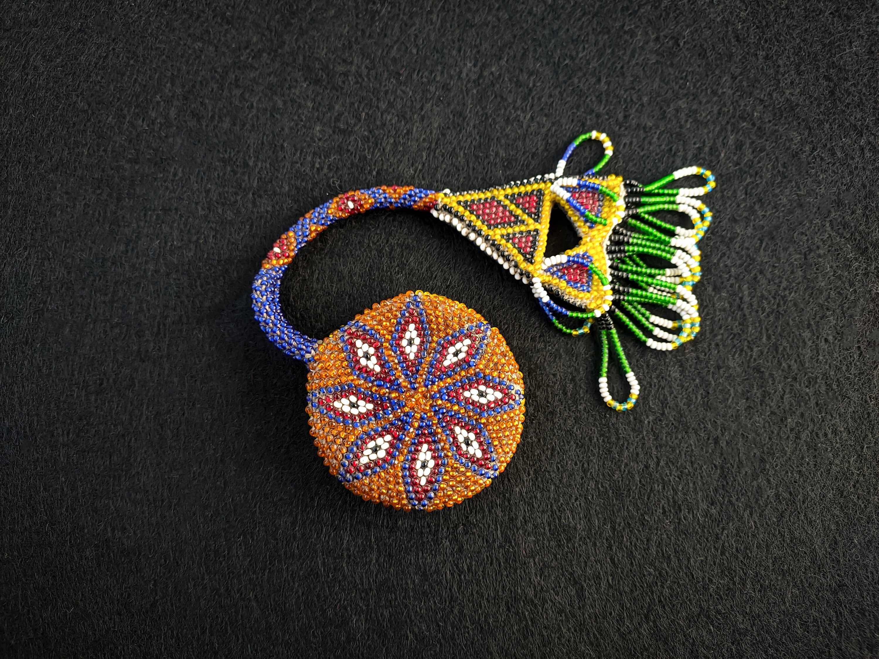Antique Beadwork Pocket Watch Case: Beaded Pouch Gift