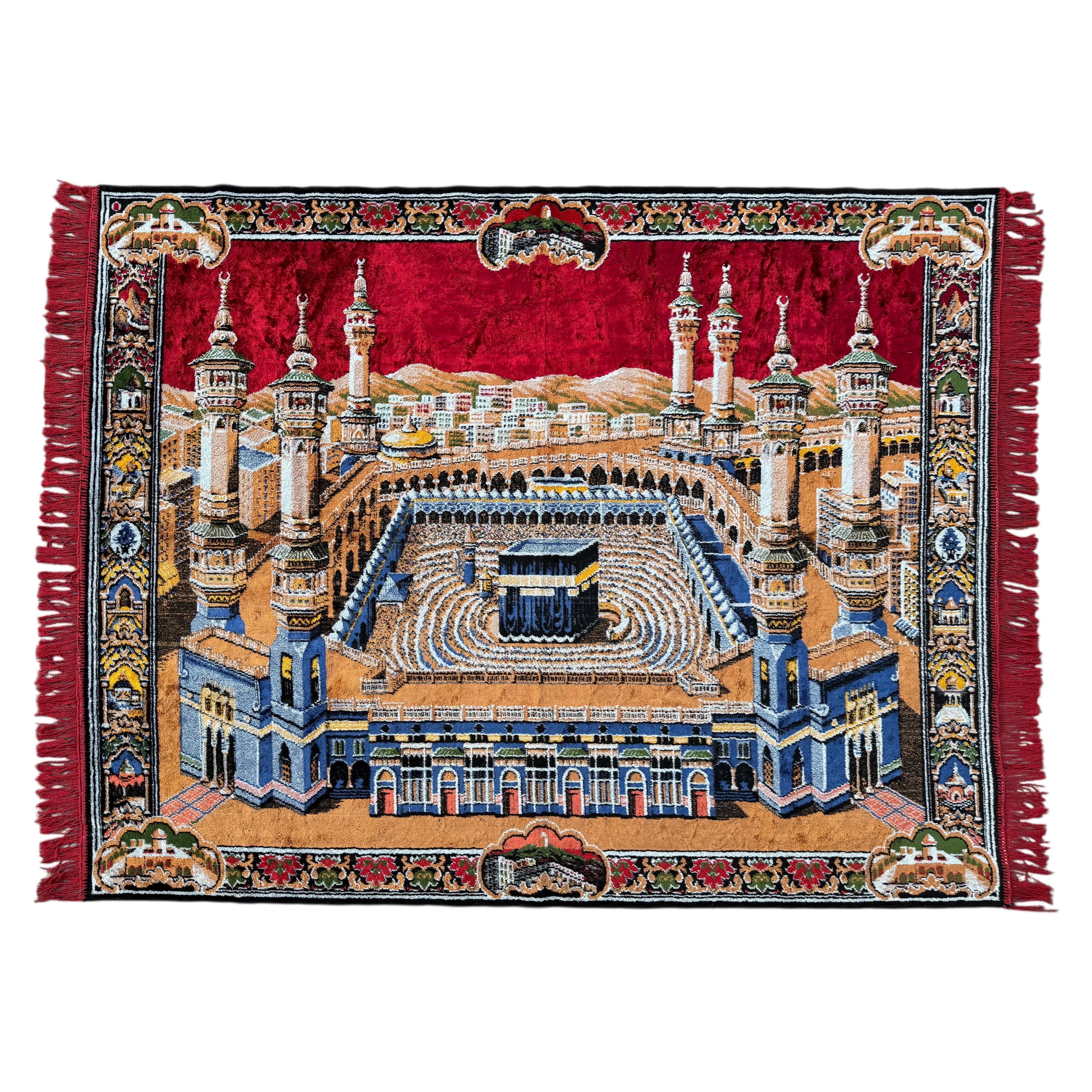 Mecca アンディナブル KICP 1599 Vintage 1970s Kaaba Tapestry: Islamic Mecca Velvet Wall Hanging - Etsy