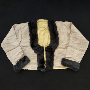 Antique Very Rare Sille Jacket, Cepken, Perfect Textile with Fur, Antique Traditional Costumes, Antique Textiles