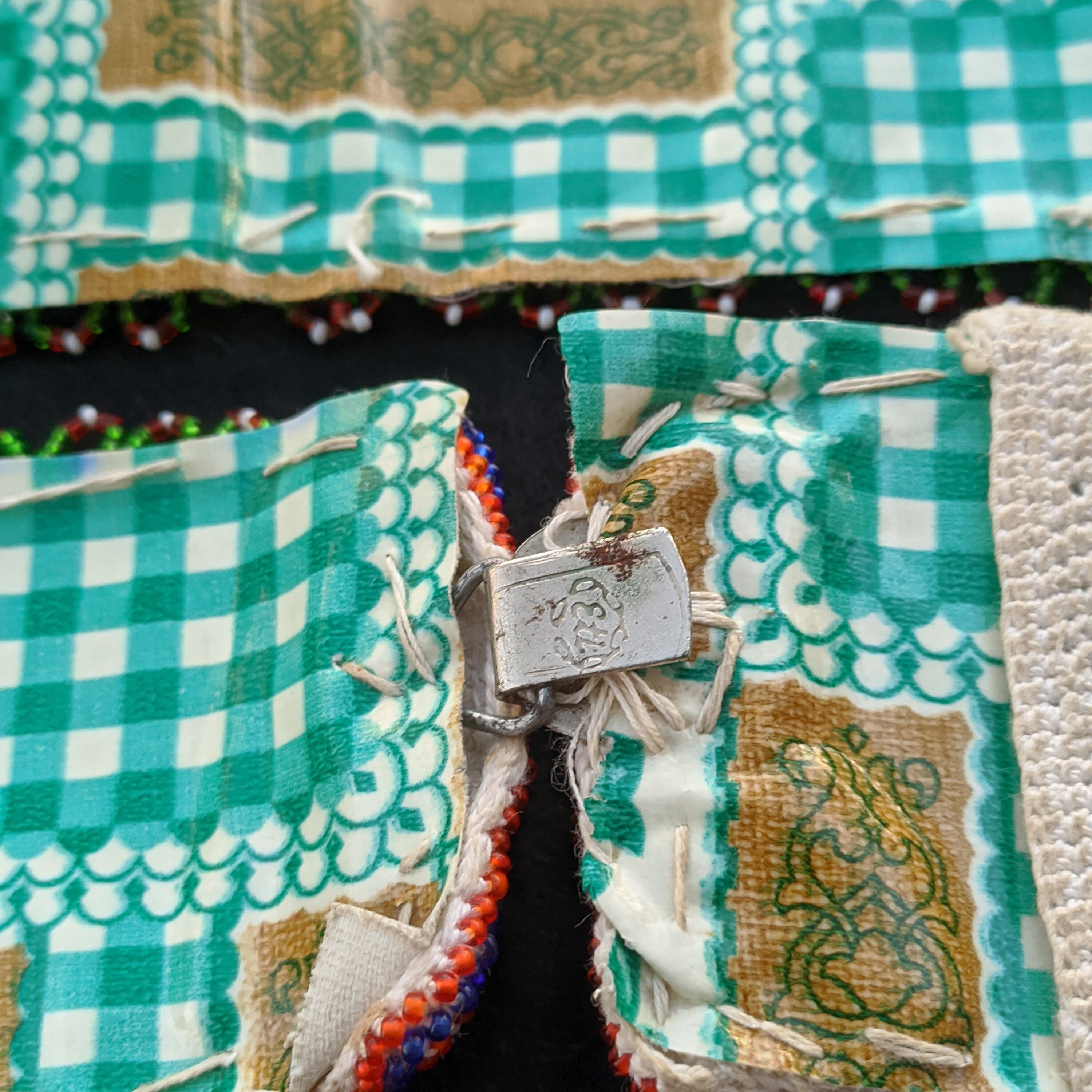 Vintage Prison Beadwork Belt: Glass Beaded Floral Design - Etsy display picture 1