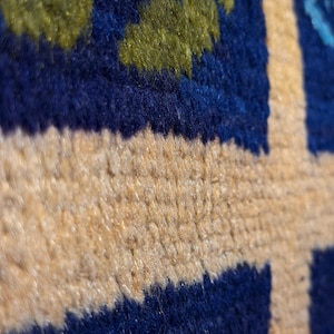 Antique Tülü Rug: Collectible Turkish Wool Rug, Geometric Design image 13