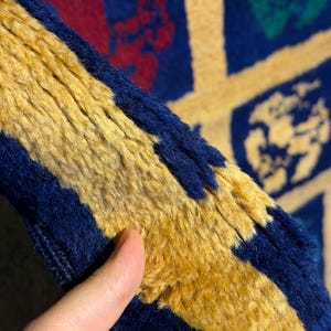 Antique Tülü Rug: Collectible Turkish Wool Rug, Geometric Design image 11