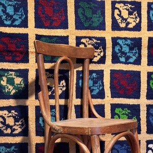 Antique Tülü Rug: Collectible Turkish Wool Rug, Geometric Design image 15