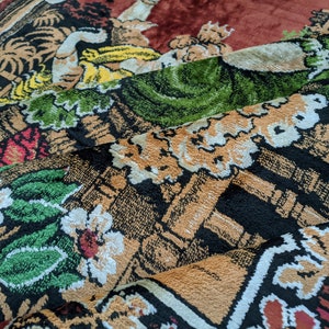 Vintage Rare Middle Eastern Dancer Scene Vintage Tapestry, Dance on Rug, Rare Tapestry, Antique Look, Gift for Home, Gift for Mom image 9