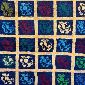Antique Tülü Rug: Collectible Turkish Wool Rug, Geometric Design image 16
