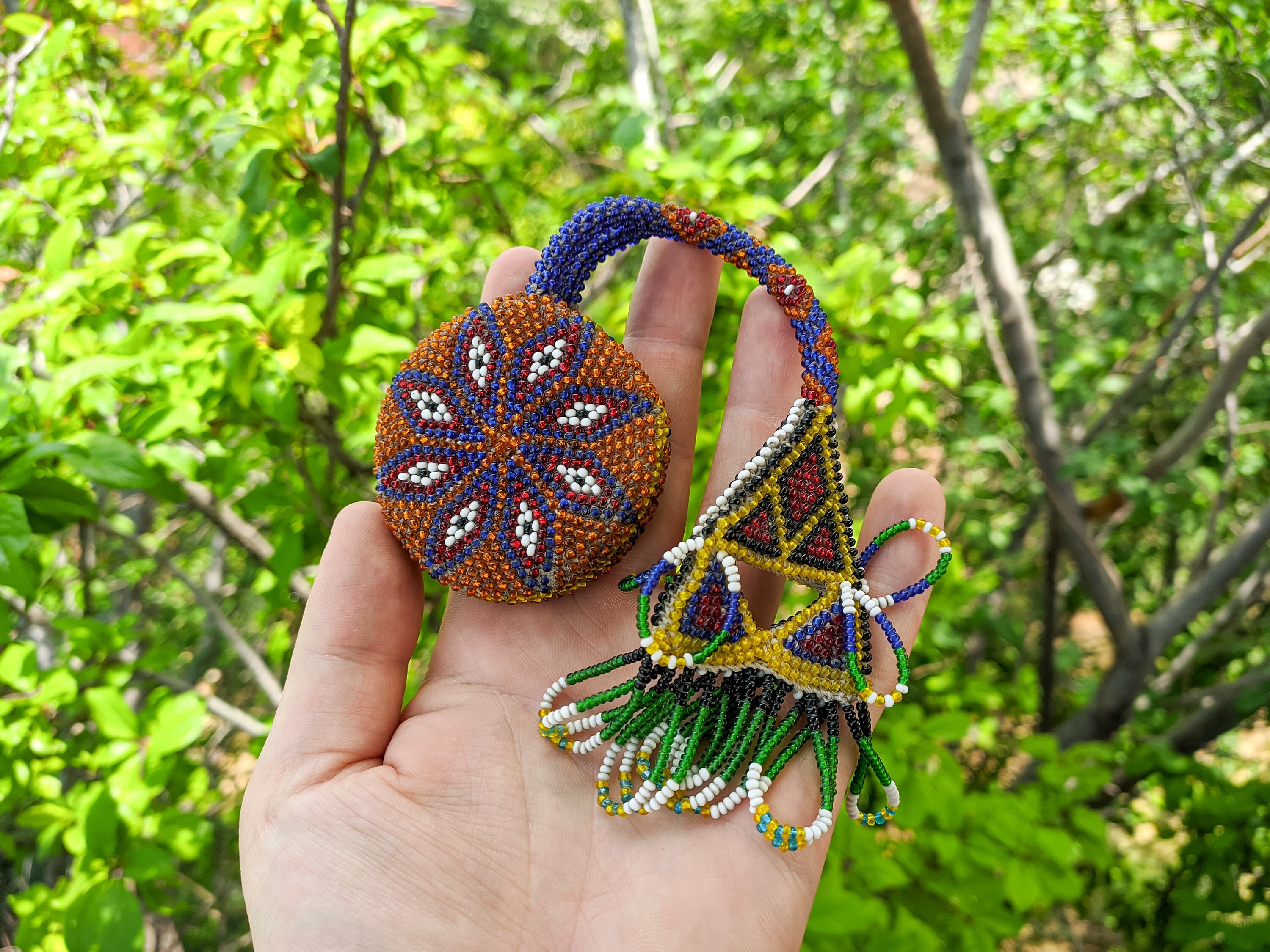 Antique Beadwork Pocket Watch Case Beaded Pocket Watch Case Antique