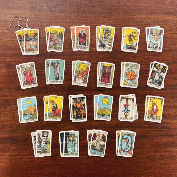 Tarot Card Earrings // Major Arcana // Handmade // Dangle Earrings