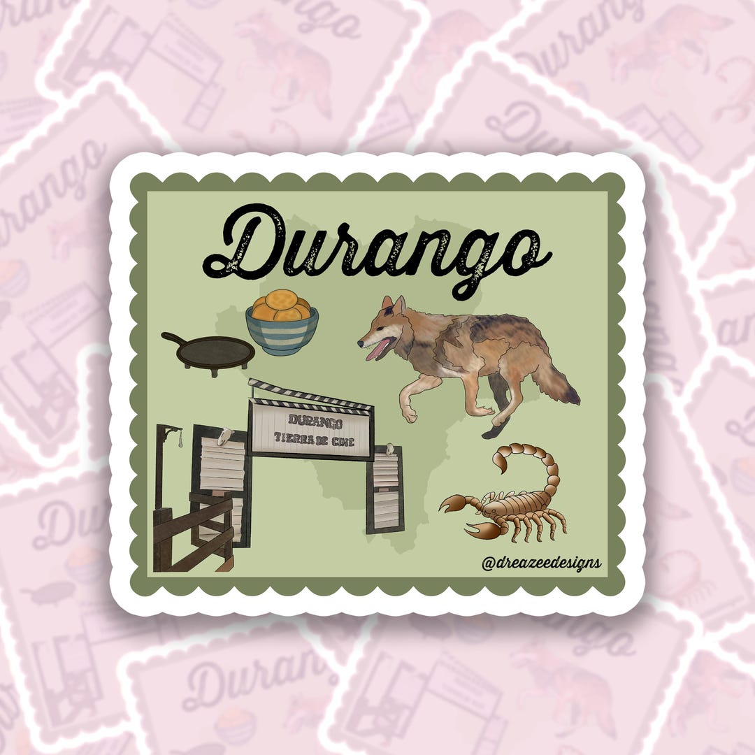 Durango Vinyl Sticker – Mexican State Sticker, Waterproof Decal for ...
