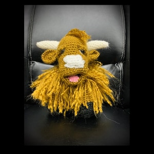 Highland Cow, Crocheted Cow, Crochet Animal, Kids Toy, Highlander Cow, Highland Plush Cow, Soft Plush, Baby Cow Plush, Farmer, Handmade