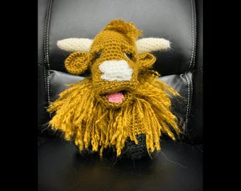 Highland Cow, Crocheted Cow, Crochet Animal, Kids Toy, Highlander Cow, Highland Plush Cow, Soft Plush, Baby Cow Plush, Farmer, Handmade