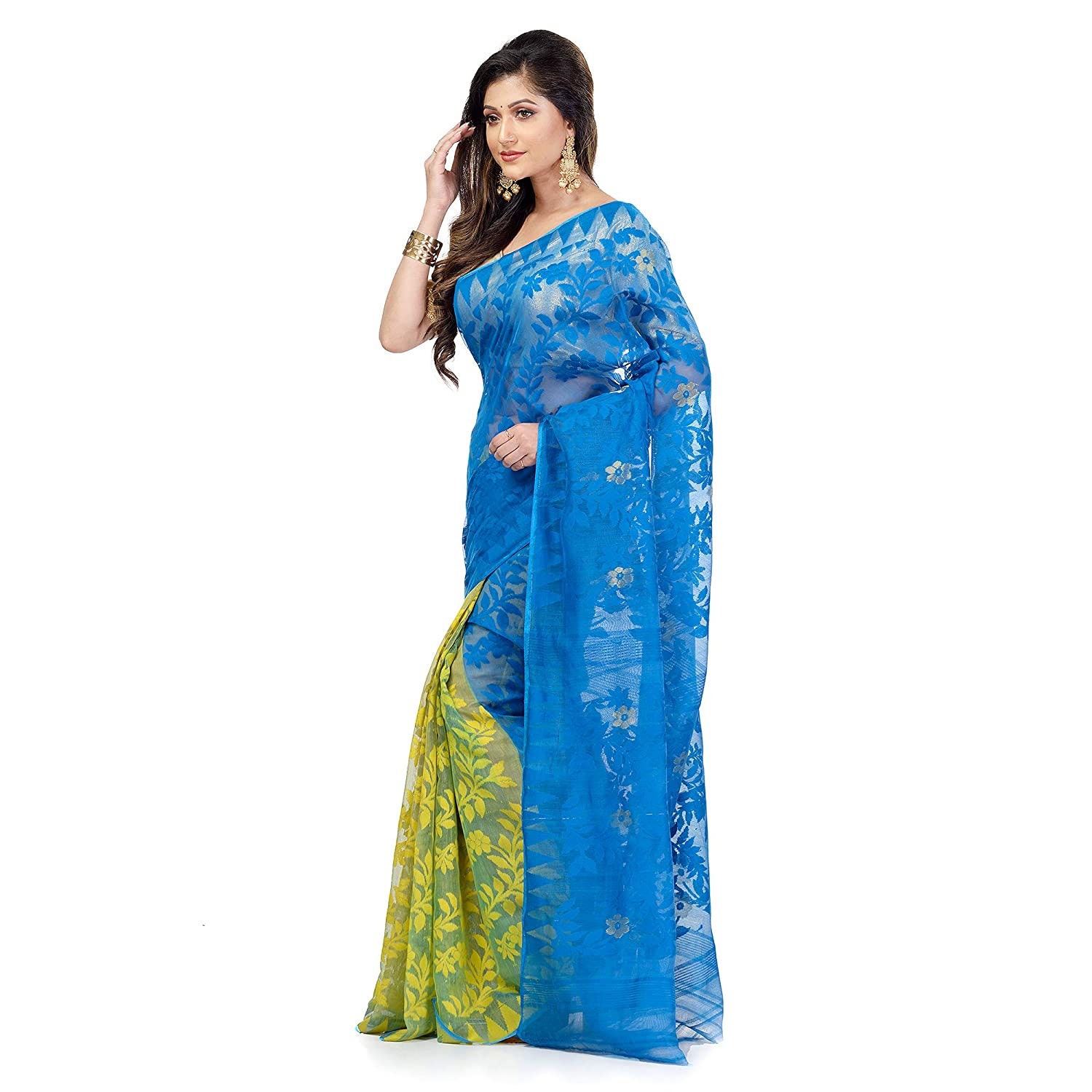 Blue Jamdani Etsy