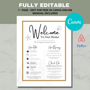 Airbnb beach theme welcome guide