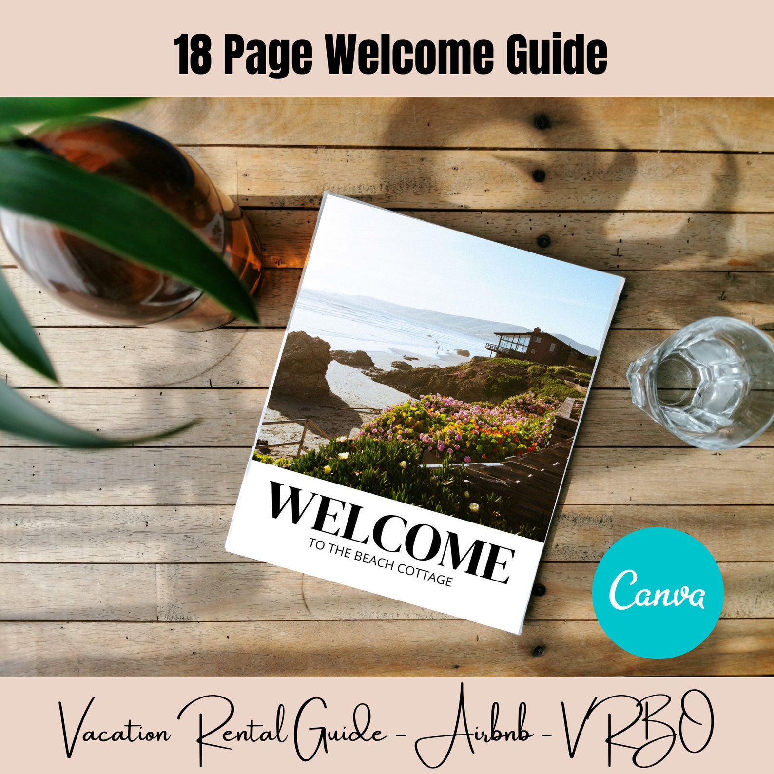 canva airbnb welcome book