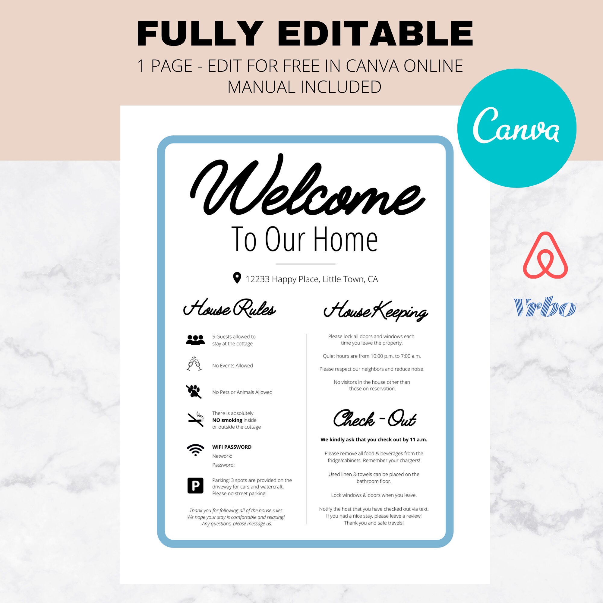 Canva Templates For Airbnb