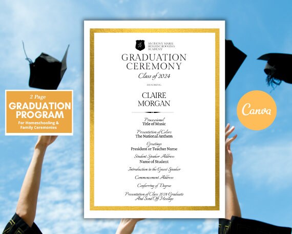 Grade R Graduation Programme Sample Graduation Ceremony Program Template Customizable Diy Bobotemp