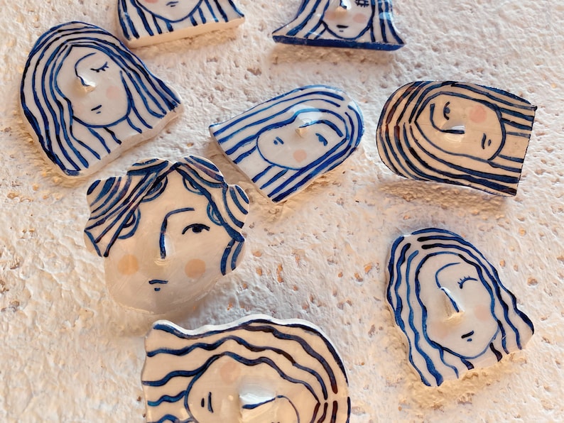 Grade B Cute Clay Pins Groovy Clay Pins