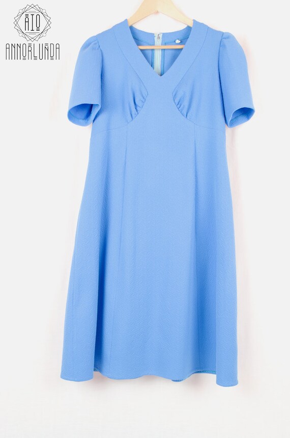 80s Vintage Soft Dress, Romanian made, tailored