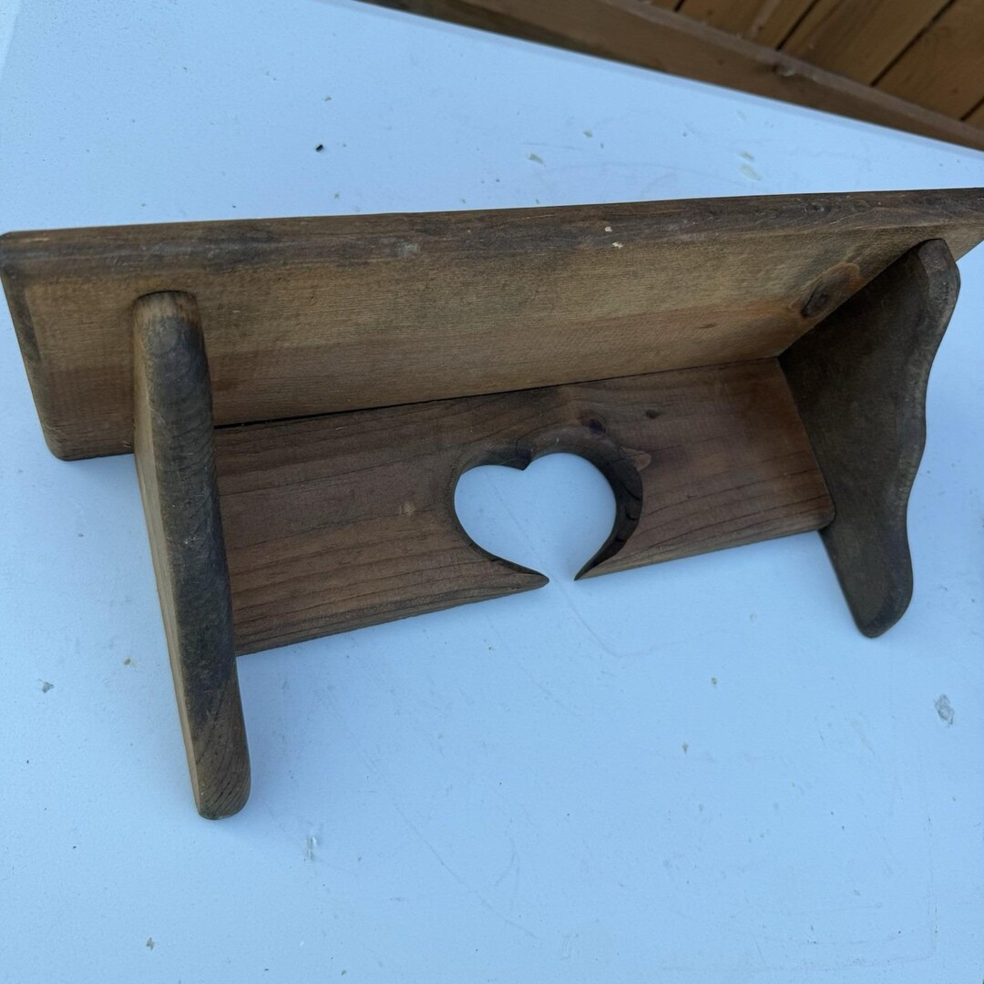 VTG 木製 16インチ ハート型カットアウトシェルフ - Etsy 日本