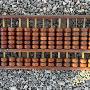 Vintage Chinese counting wooden abacus