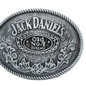 Jack Daniels Old No. 7 Brand Belt Buckle. Comes with a buckle gift box Ideal for a gift for men