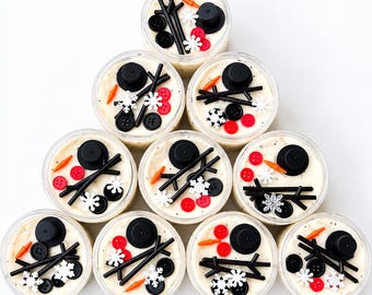 Build-A-Snowman Play Dough Kit Jar | Winter Sensory Craft & Activity | Long Lasting Dough - Great Class or Birthday Party Favor for Kids