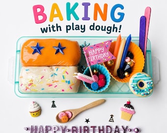 Birthday Play Dough Kit, Baking Play Dough Kit, Cupcake Sensory Kit, Birthday Sensory Play Dough Kit, Birthday Gift, Baking Sensory Kit