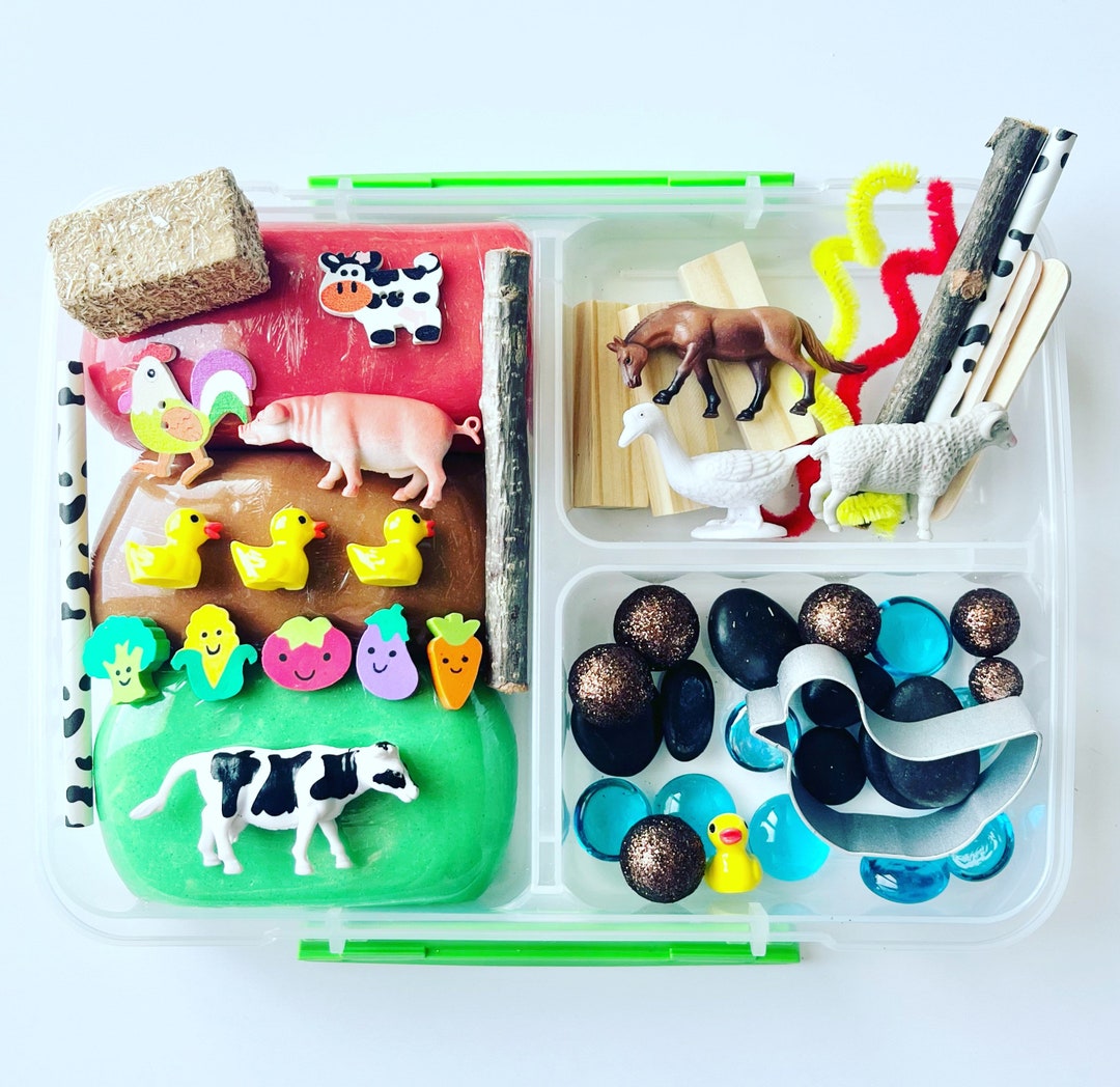 Play Dough Kit, Farm Play Dough Kit, Kids Play Dough Kit, Animal Play