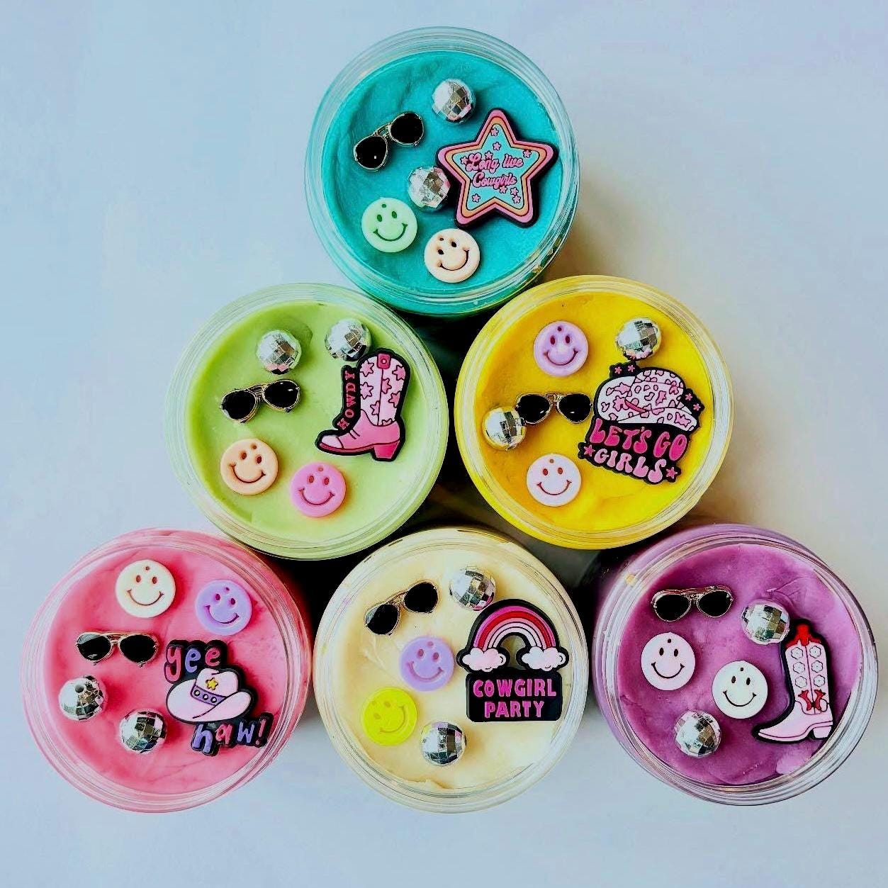 Disco Cowgirl Play Dough Jar - Western Themed Birthday Party | Long-Lasting Play Dough - Perfect Birthday Party Favors & Kids Activity