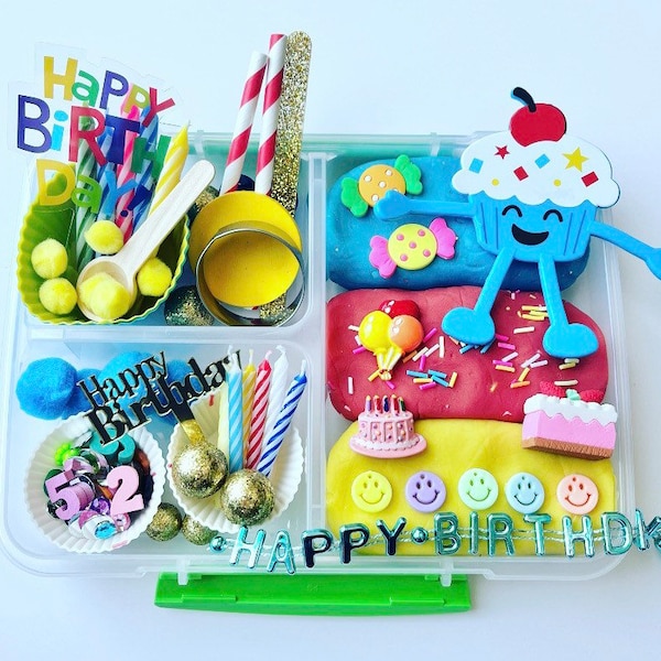 Birthday Play Dough Kit, Baking Play Dough Kit, Cupcake Sensory Kit, Birthday Sensory Play Dough Kit, Birthday Gift, Baking Sensory Kit